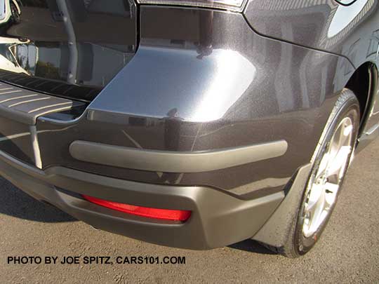 2016 Subaru Forester optional rear corner moldings. Right rear corner shown. They're dealer installed only.