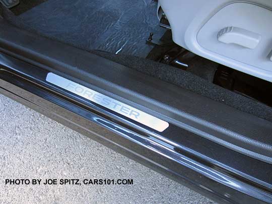 2016 Subaru Forester optional front door embossed metal sill plates