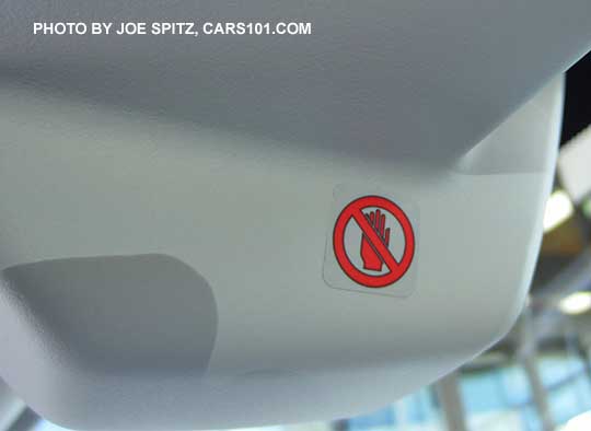 2016 Subaru Forester Eyesight Do Not Touch Lens warning symbol