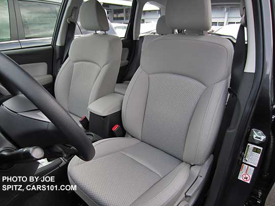 2016 Subaru Forester2.5i base model front seats, gray (pewter gray) cloth shown