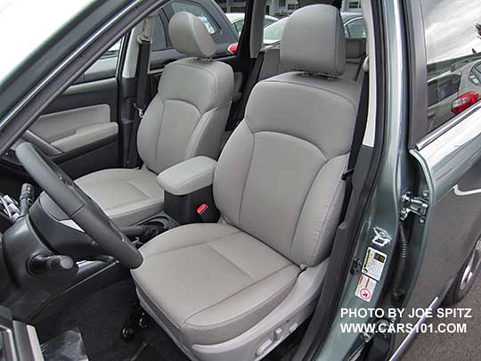 2016 Subaru Forester Limited gray (pewter gray) leather front seats