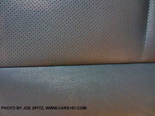 2016 Subaru Forester Limited and Touring black perforated leather seating material