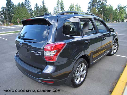 2016 Forester 2.5 Touring, dark gray color shown, Optional side moldings, splash guards, rear bumper cover