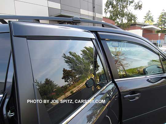 2016 Subaru Forester optional dealer installed window rain drip vent moldings