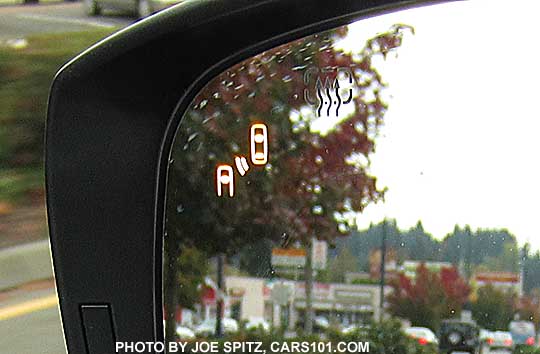 2018 and 2017 Subaru Forester with Blind Spot Detection/Rear Cross Traffic Alert on Limited and Touring, and Premium with optional Eyesight.