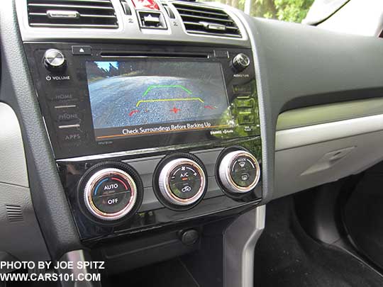 2018 and 2017 Subaru Forester Premium, Limited, and Touring 7" audio rear view backup camera. 2.5 Premium model shown