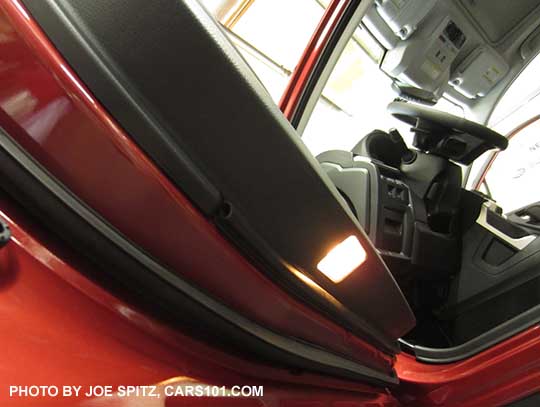 2017 Forester front door courtesy puddle light on the bottom of the door. Driver's door shown.