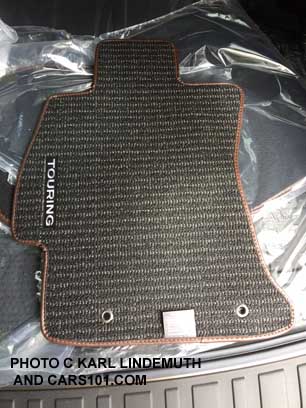 2018 and 2017 Forester Touring sepia bronze trimmed carpeted floor mats