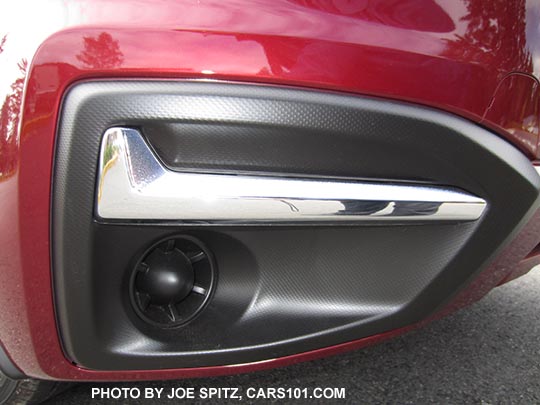 2018 and  2017 Subaru Forester Premium (exc 18 Black edition) without the optional fog lights, with standard chrome accent trim