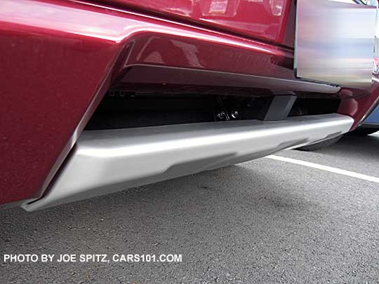 closeup of the 2018 and 2017 Subaru Forester optional front underspoiler