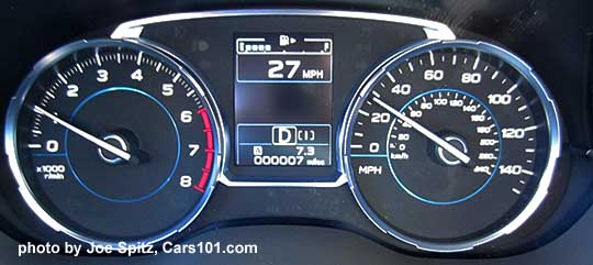 2018 and 2017 Subaru Forester 2.0XT Touring dashboard gauges with SI drive symbol