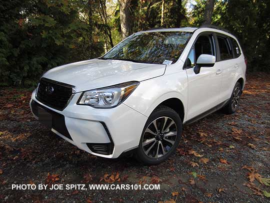 2018 and 2017 Subaru Forester 2.0XT Premium, crystal white color