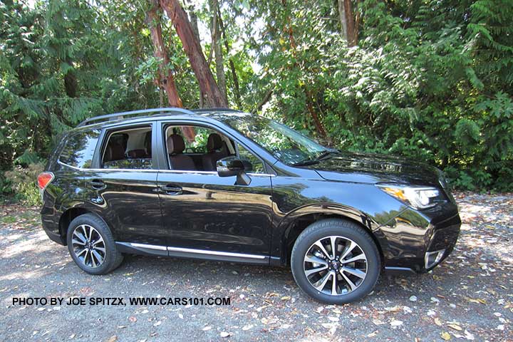 2018 and 2017 Subaru Forester 2.0XT Touring, crystal black silica