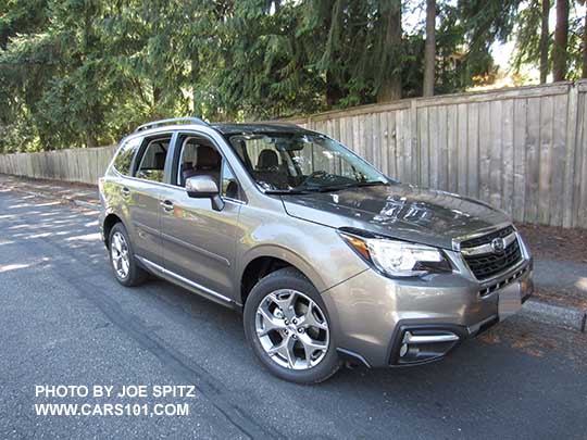 Sepia Bronze 2018 and 2017 Subaru Forester 2.5i Touring with optional body colored side moldings