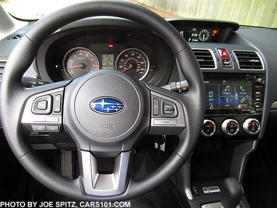 2018 and 2017 Subaru Forester Premium gray vinyl coated steering wheel