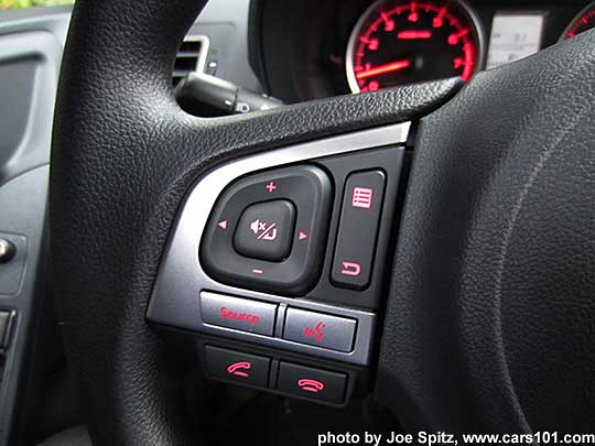 2018 and 2017 Forester 2.5i base model steering wheel, vinyl wrapped,  left side audio and bluetooth controls