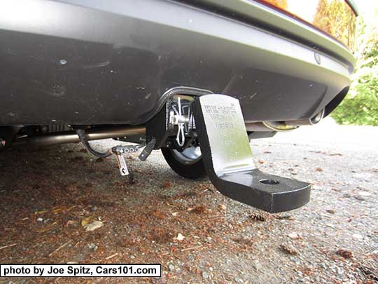 2018 and 2017 Subaru Forester optional 1.25" trailer hitch and 4pin electrical connector
