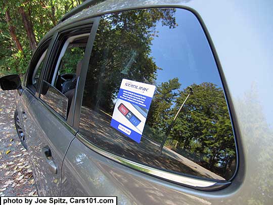 2017 Subaru Forester Touring and Limited chrome lower window trim strip. 2.5i and Premium models have a plain black rubber trim strip