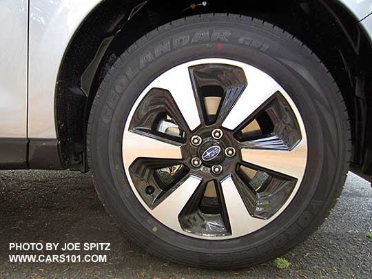2017 Forester 2.5i Premium and Limited 17" 5 spoke alloy wheel. Optional on base 2.5i model.