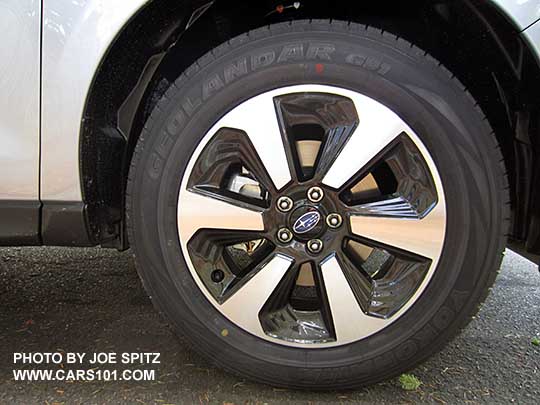 2018 and 2017 Forester 2.5i Premium and Limited 17" 5 spoke alloy wheel. Optional on base 2.5i model.