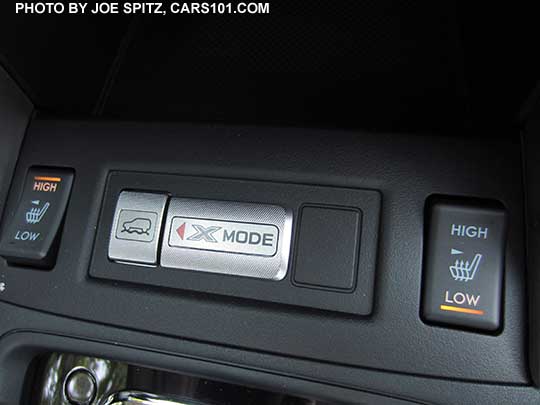 heated seat buttons on most Premium and all Limited and Touring models, and xMode on all Premium CVT, Limited and Touring models.