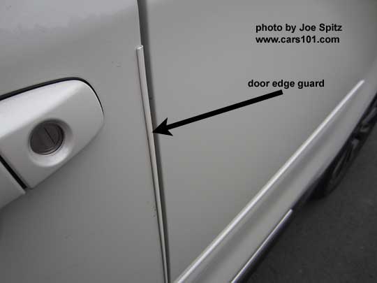 2018 Subaru Forester optional door edge guards, body colored.