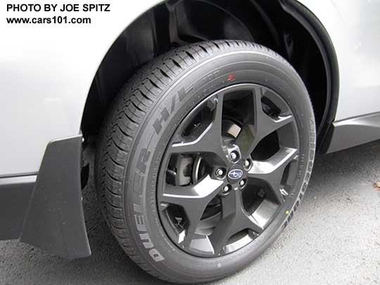 2018 Forester Forester 2.5 Premium CVT Black Edition 18" black alloy wheel.