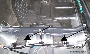 Subaru Forester rear seat heat ducts under the front seats