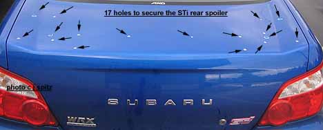 STi trunk holes to attach spoiler