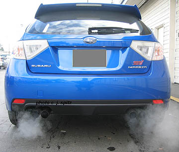 2008 WRX STI, quad exhaust tips