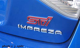 STI logo on the rear gate