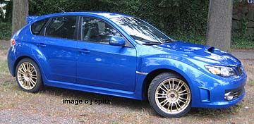 STI, side view, blue