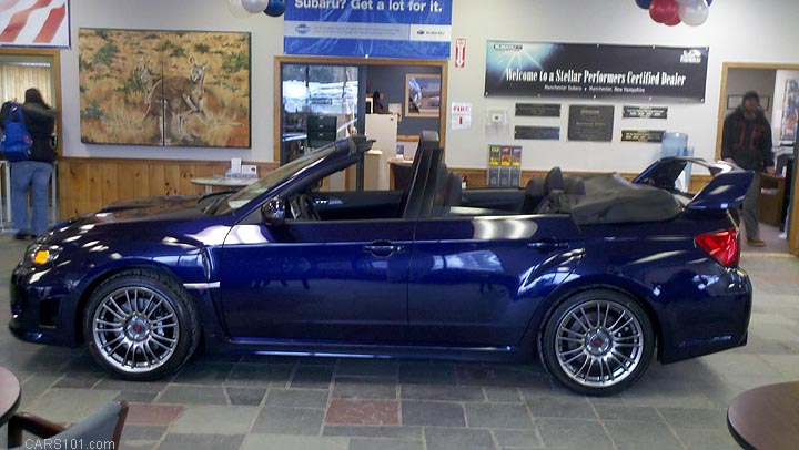 2011 STI convertible Plasma Blue Pearl shown