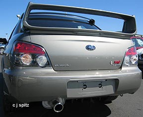 rear of Subaru WRX STi