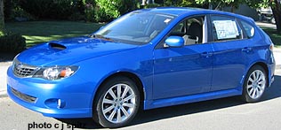 2008 WRX 5 door wagon, WR Blue shown