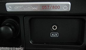 STI Limited numbered plack and auxiliary stereo input
