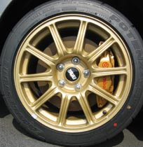 STI BBS forged gold alloy