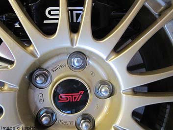 STI BBS alloy, gold