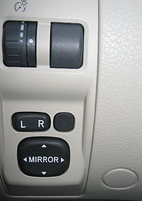 2.5i dash light and mirror controls