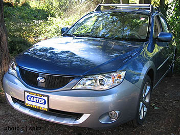 08 Subaru Impreza Outback Sport, blue, with optional Sport Grill