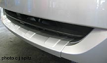 close-up of Outback Sport front bumper underguard