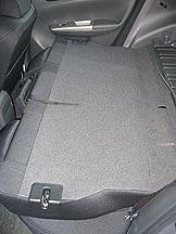 rear seat folded flat, wagon