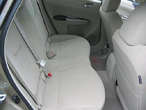 Ivory rear seat, up