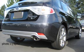 Outback sport with optional rear tailpipe tip