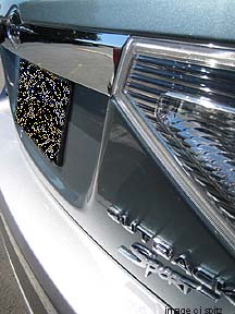 2010 Impreza 5 door rear chrome trim