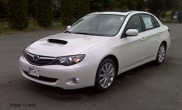 2010 Impreza GT sedan, white