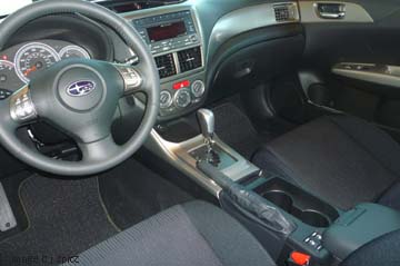 Impreza gray cloth interior, Outback Sport shown