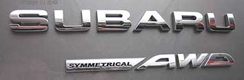 new for 2010- rear logo adds 'symmetrical AWD'