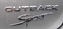 Outback Sport logo on rear gate