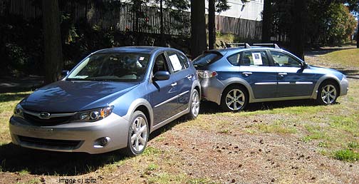 compare Subaru Marine Blue Pearl and Newport Blue Pearl Imprezas